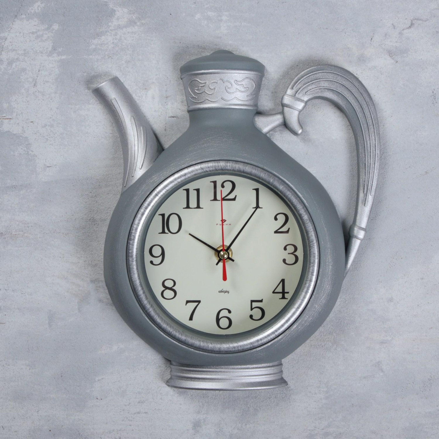 Часы настенные, серия: Кухня, "Чаепитие", плавный ход, чайник 26.5 х 24 см 5865075