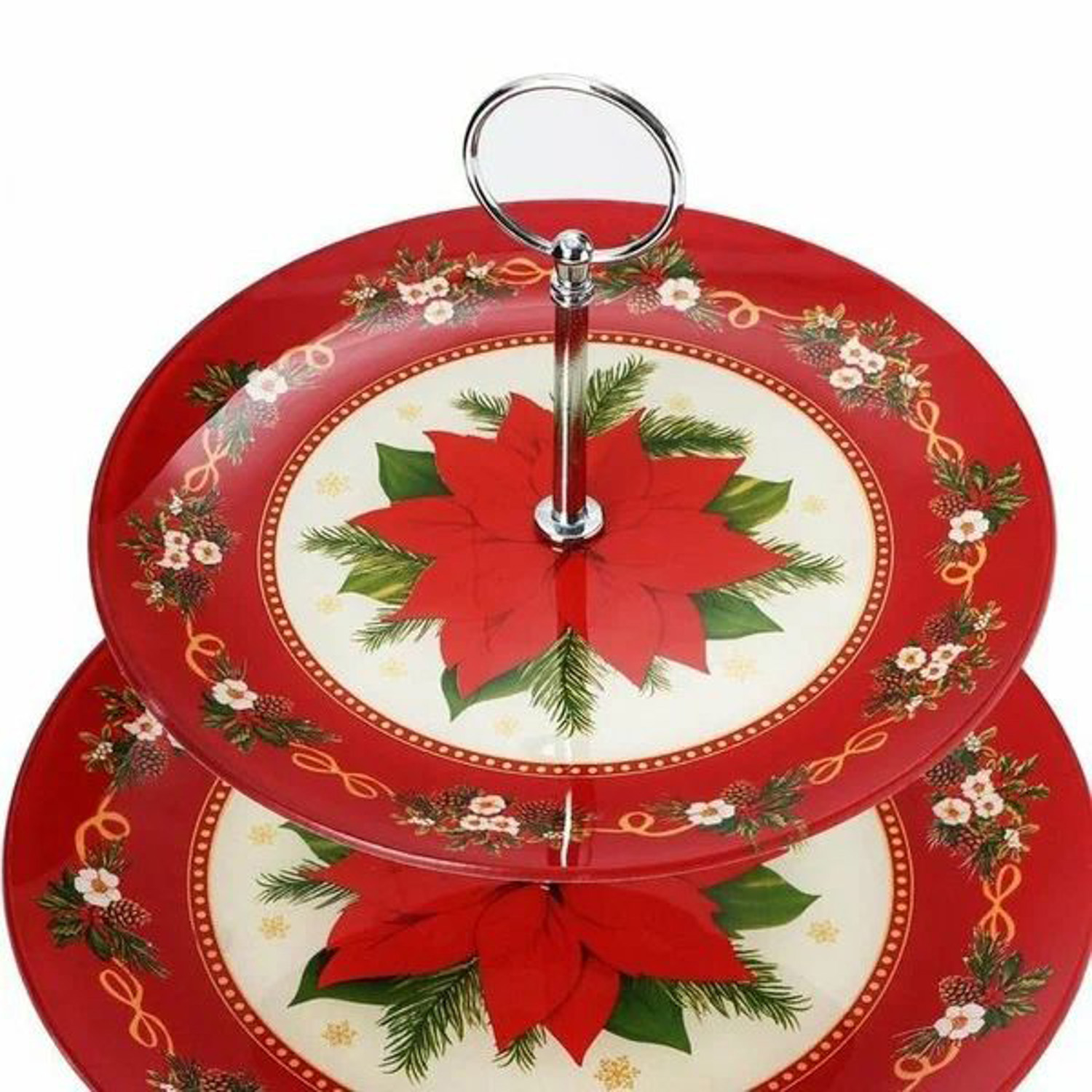 яяяБлюдо 2 яруса "Новый год" 25/20  см