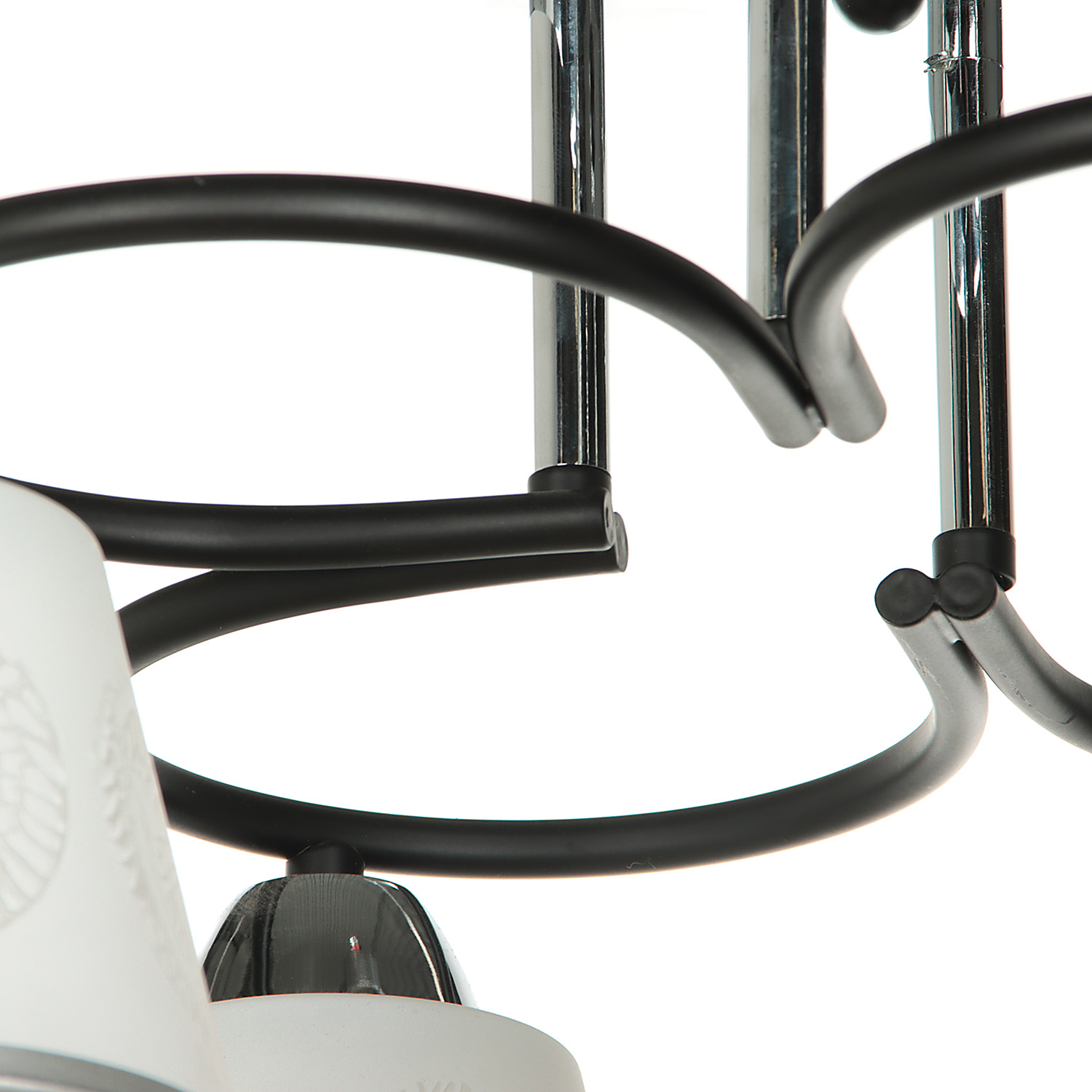 Люстра А2307/4 BK+CH 4*40Вт Е27 (h=280; d=480) S=20м2 VERNER LIGHTING *1