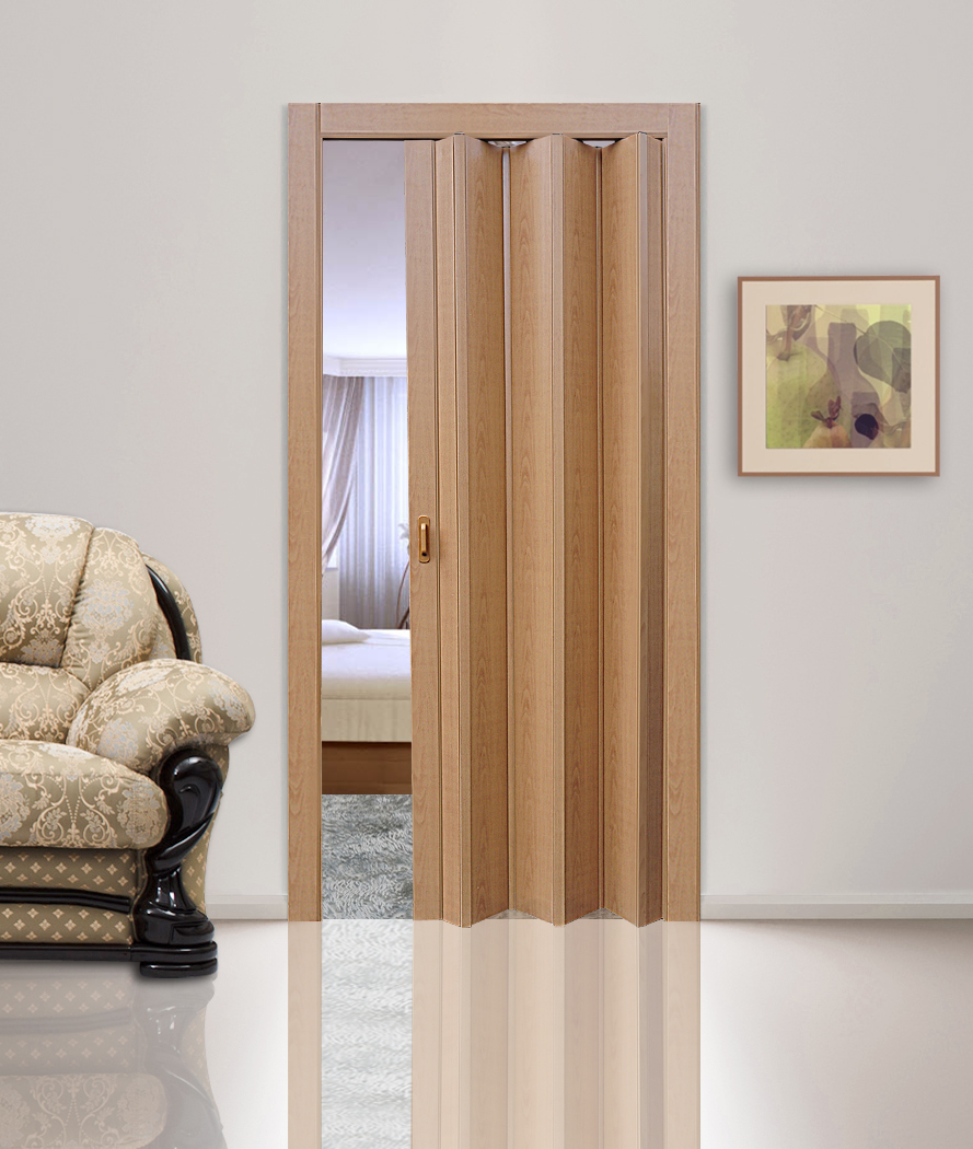 Дверь раздвижная 2050х840 мм, пластик, темный бук