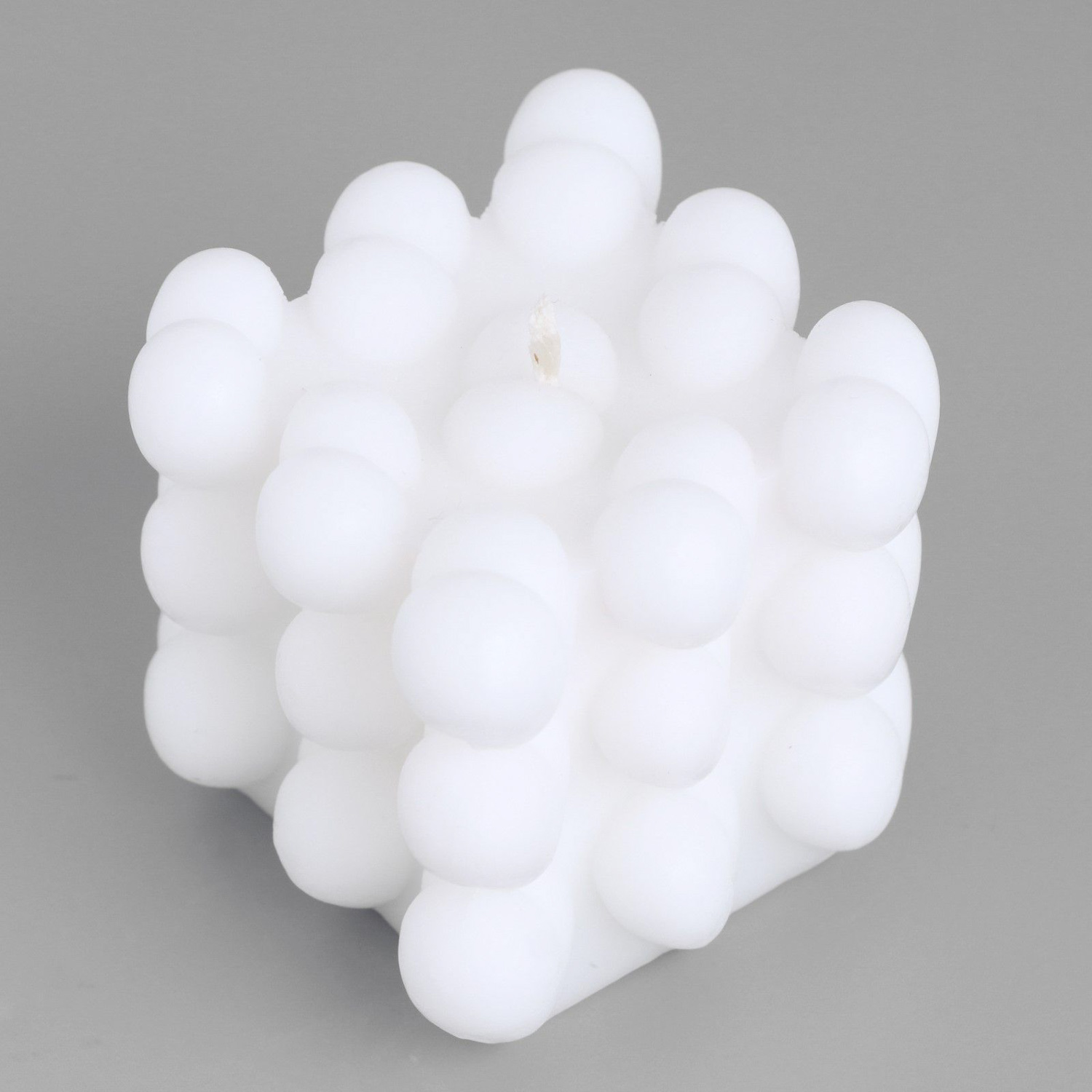 Свеча фигурная "Бабл Сердце" 6 см, белая 9308658