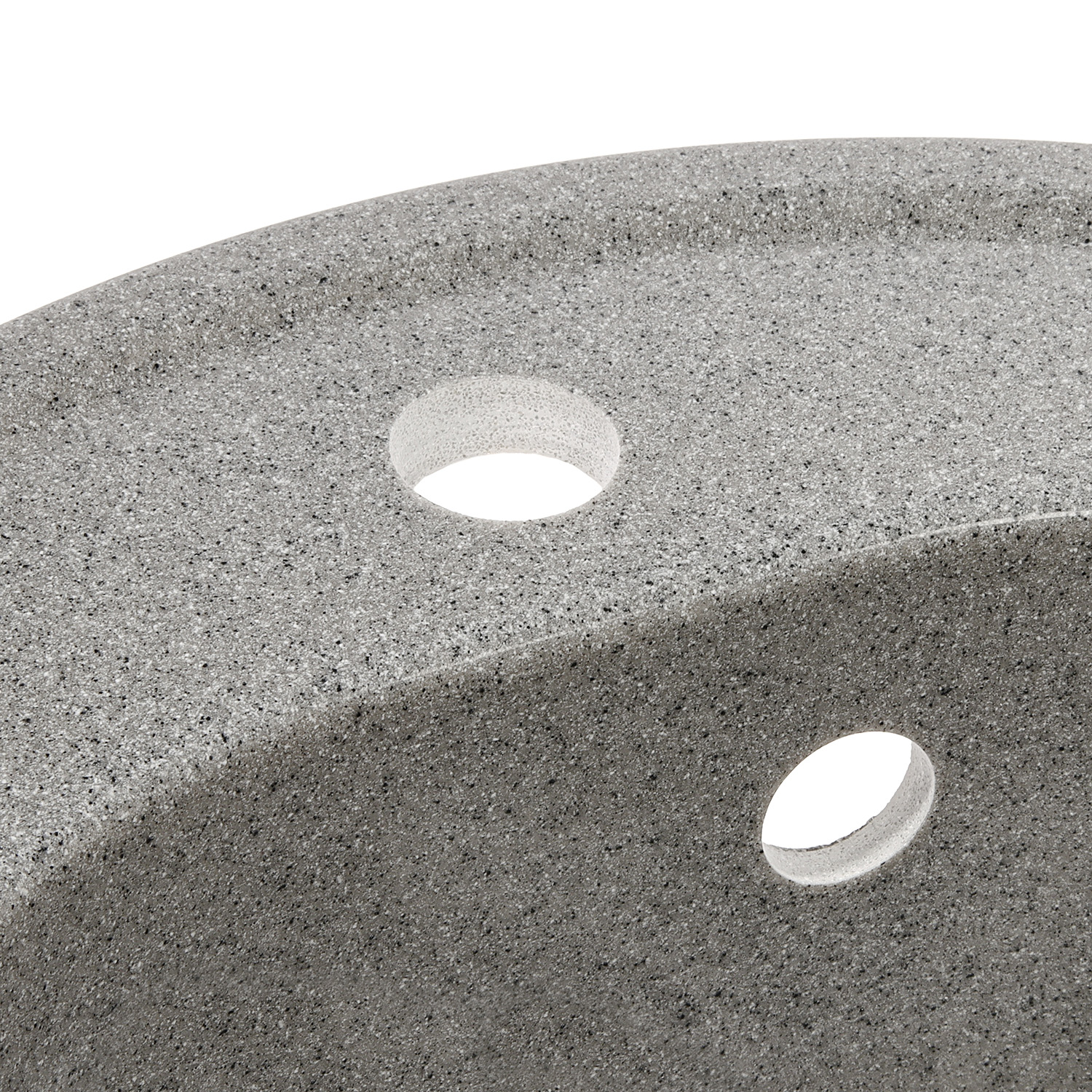 Мойка из искусственного камня круглая серая глянцевая AG7C3 500х180 AGATA *1