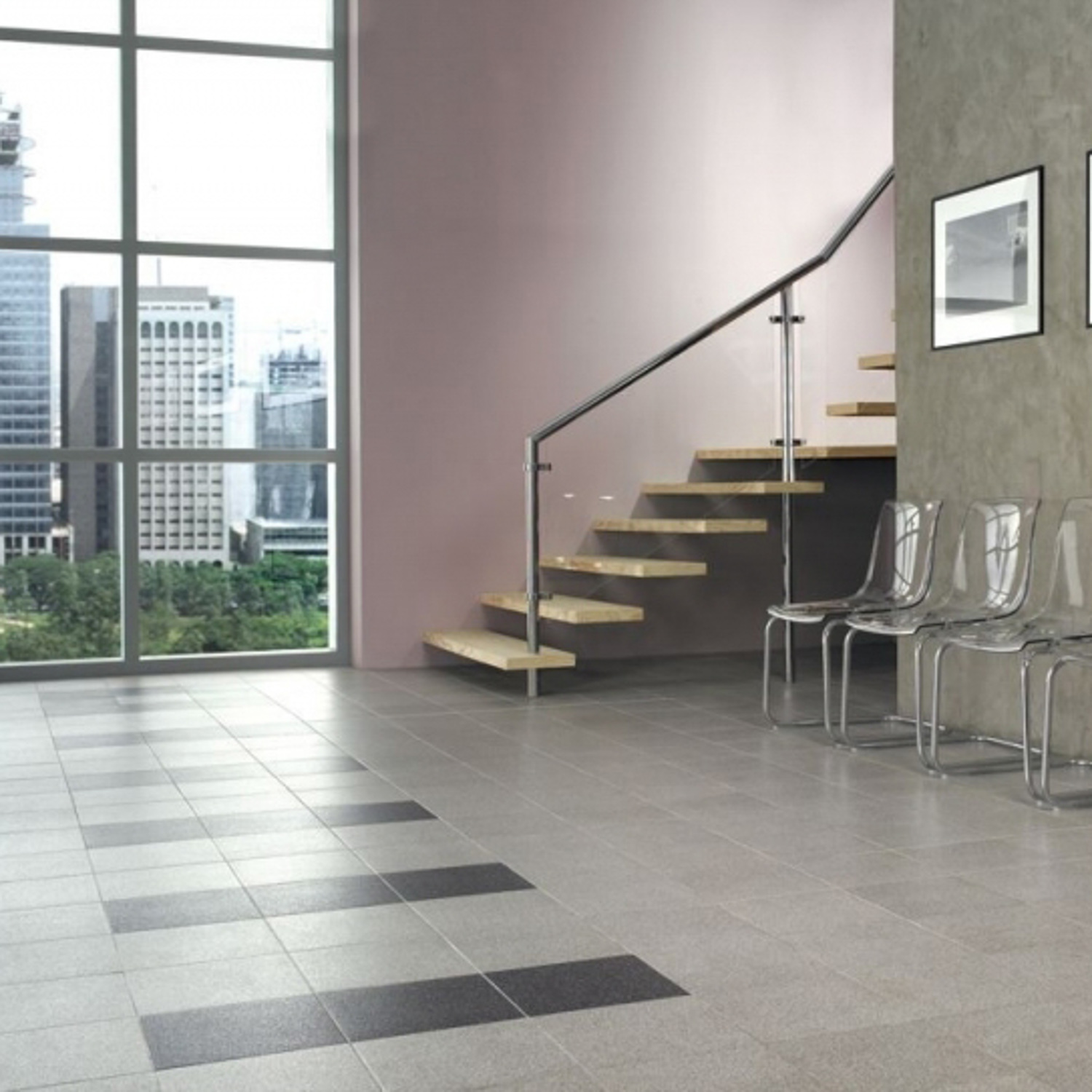 Керамогранит 1.154 м² Cersanit Milton 300 ML4A526, 298x298x8.5 мм, светло-серый