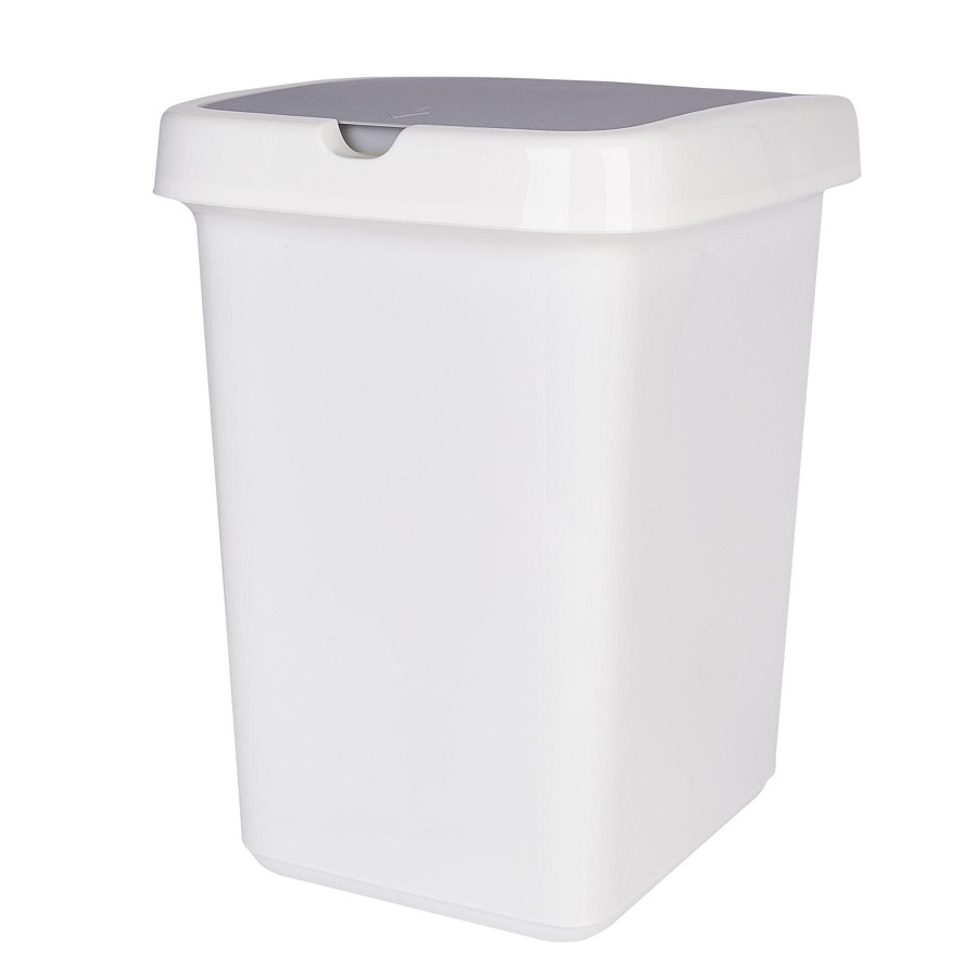 яяяКонтейнер д/мусора пластм. с откидной+"плавающей" крышкой 25л "Step" Белый SV4242БЛ  *1/4