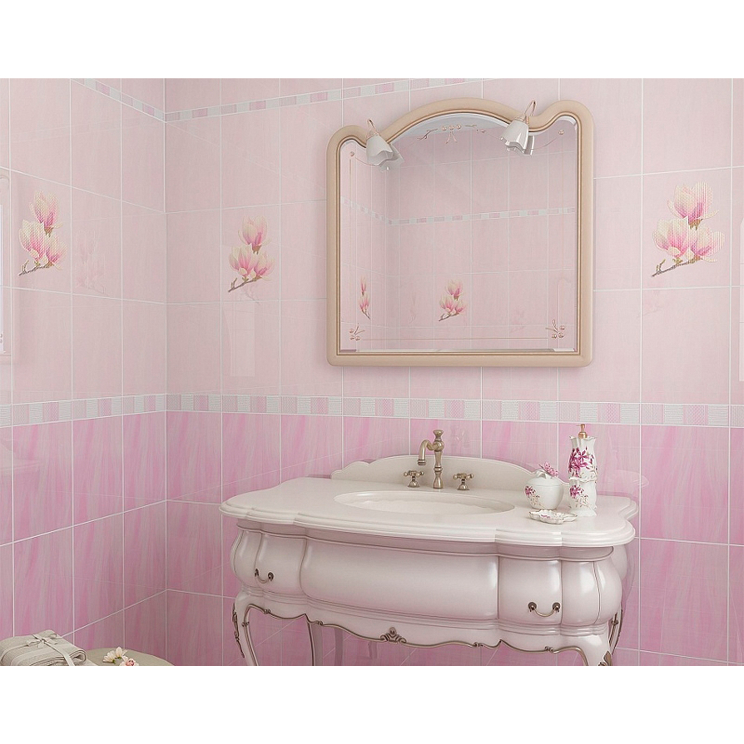 Плитка 32.7х32.7 см напольная 1.39 м² Axima Агата, розовый