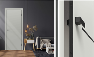 Комплект двери межкомнотной Калифорния Белый жемчуг 700мм (дверь+погонаж+замок+ручка+петли)*1