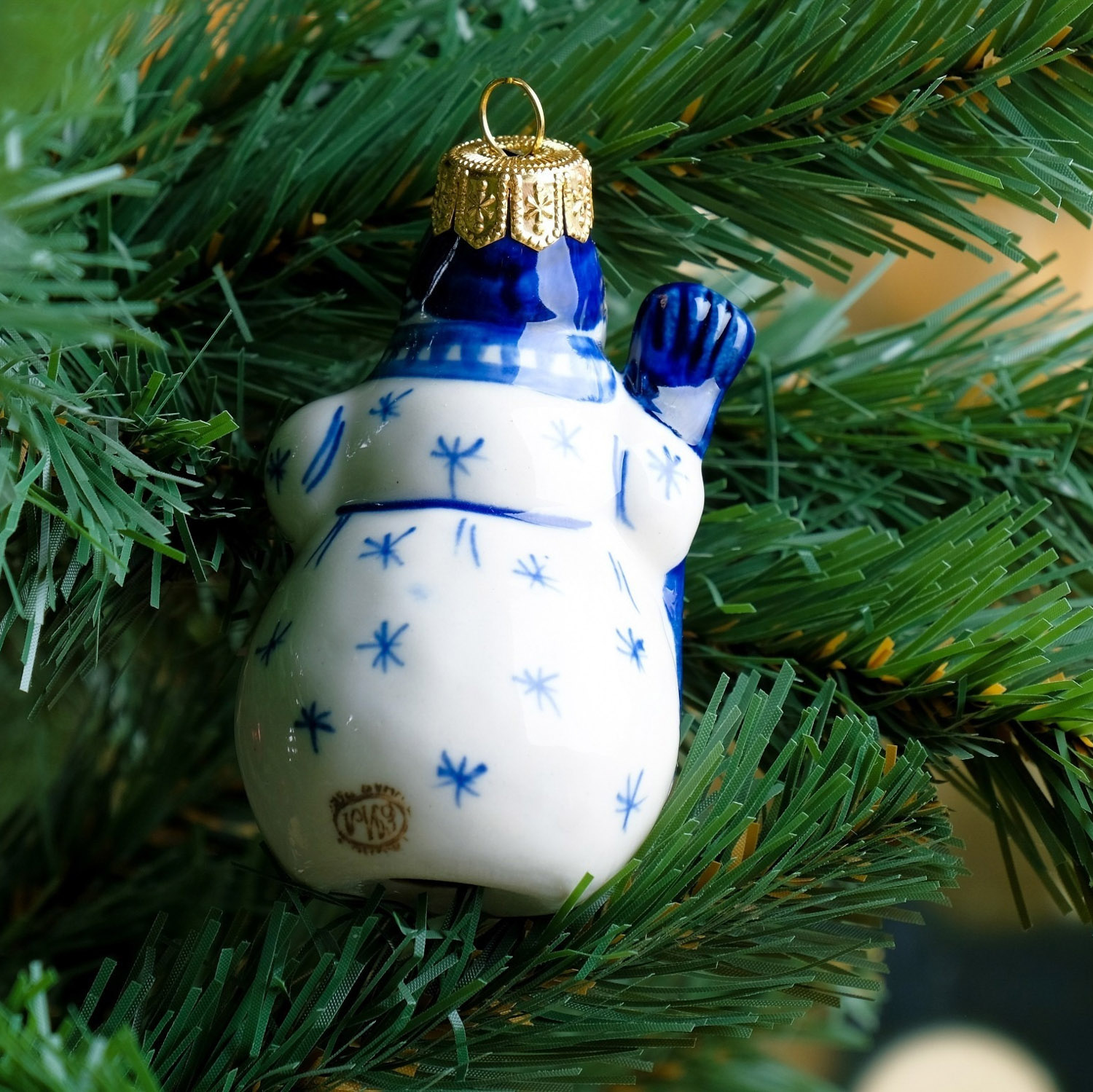 яяяЁлочное украшение "Снеговик" 8 см