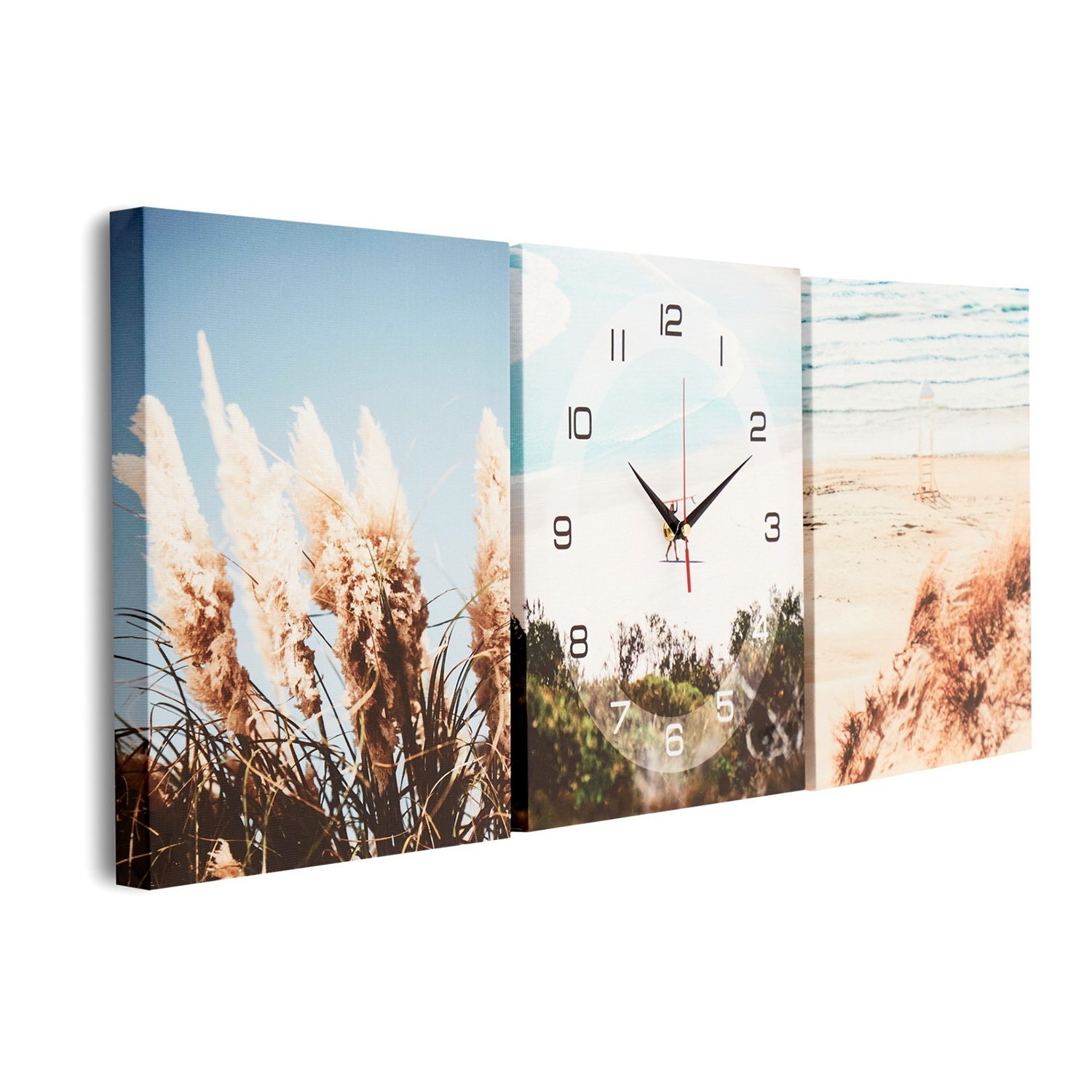 Часы настенные модульные, серия: Интерьер, "Пляж", плавный ход, 35 х 110 см 10108295