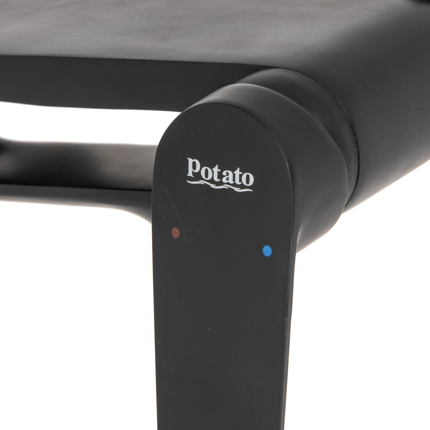 Смеситель для ванны "Potato" P30167-6 короткий излив (черный матовый) *1/10