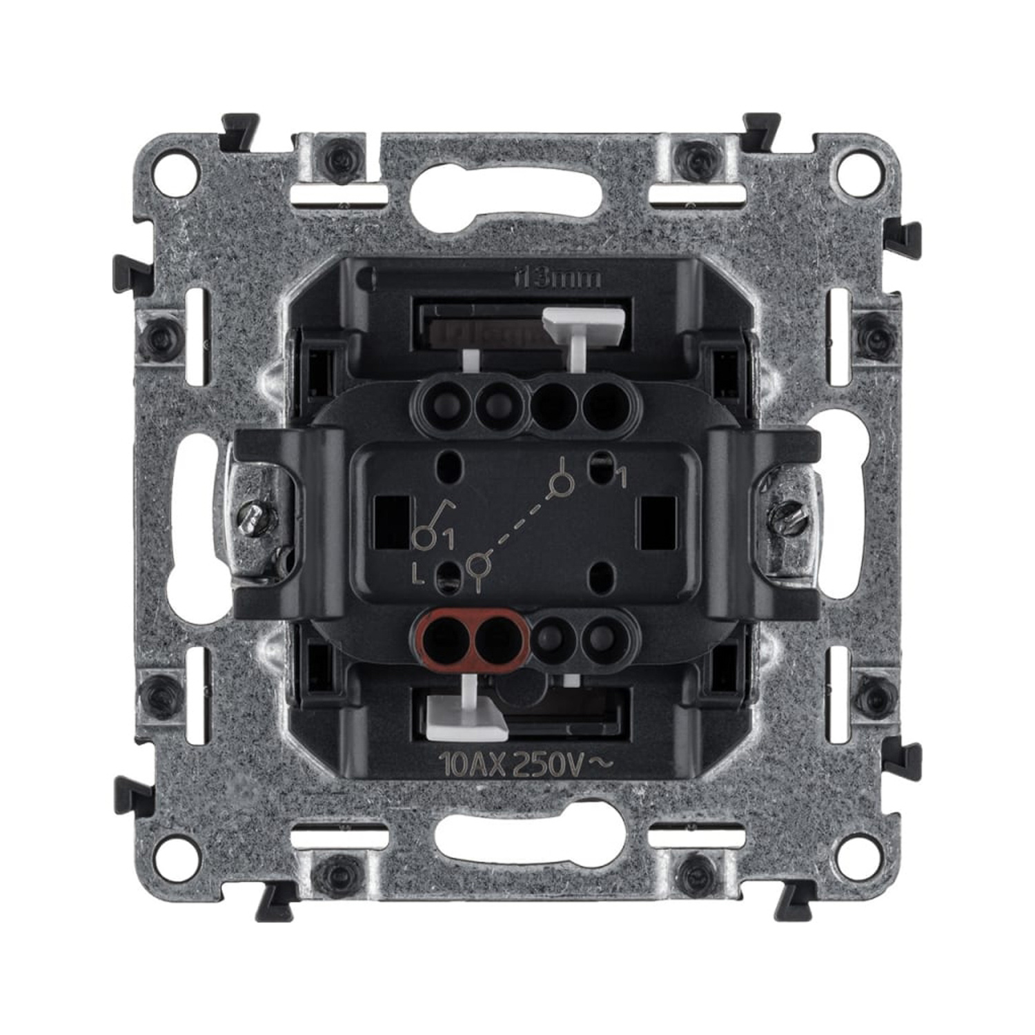 Механизм выключателя 1-кл. СП Valena Allure 10А IP20 250В 10АХ с лицевой панелью; безвинтовые зажимы