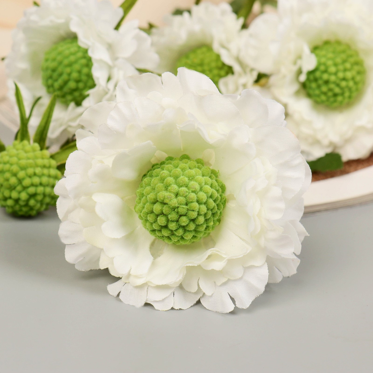 Цветы искусственные "Махровый гибискус" 82 см, белый 7510214