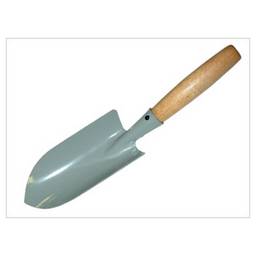 Совок посадочный широкий с дер. ручкой цветной (Н.Новгород) *125