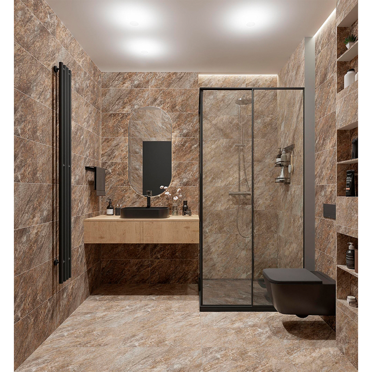 Керамогранит 1.44 м² Global Tile Thor 6260-0216, 600x300x9 мм, бежевый
