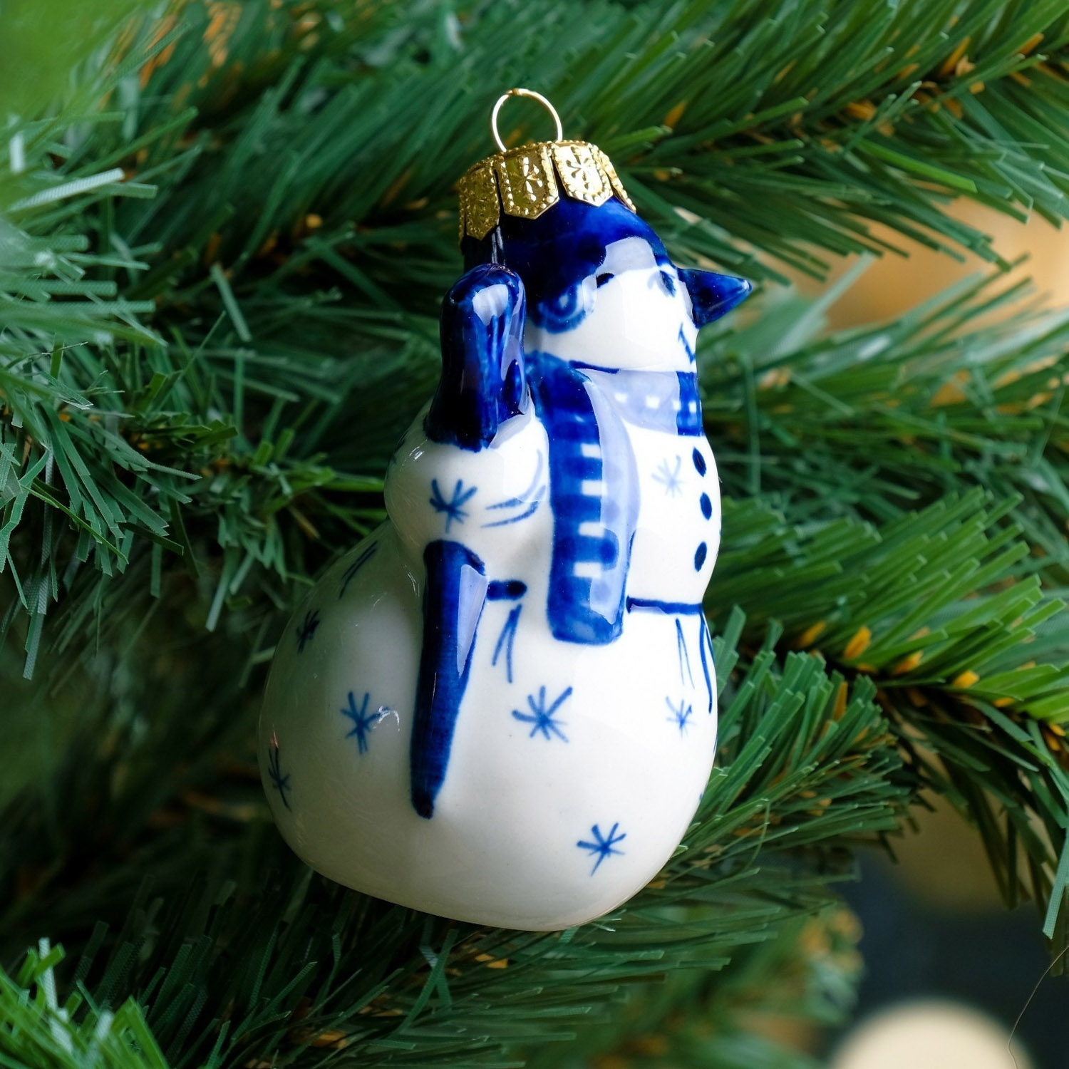 яяяЁлочное украшение "Снеговик" 8 см