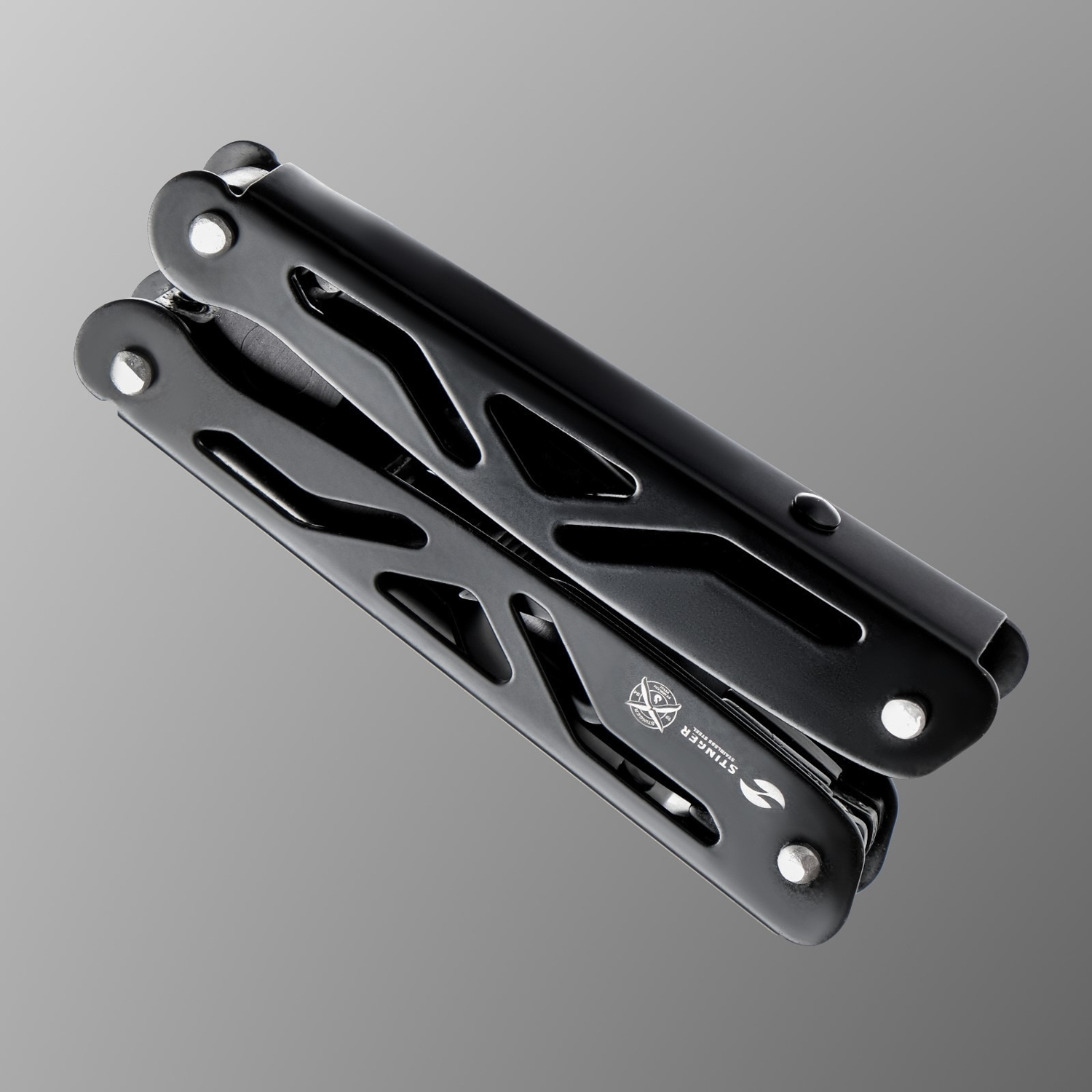 Мультитул Stinger 12в1, черный, нейлоновый чехол (9081083) *1/12