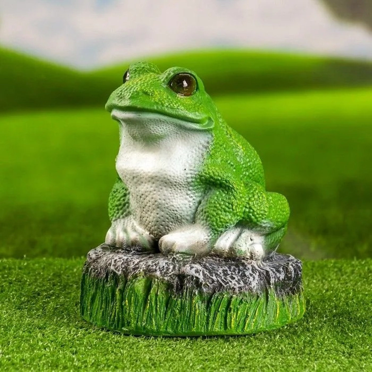 Садовая фигура "Лягушка на камне" 22см 9487950