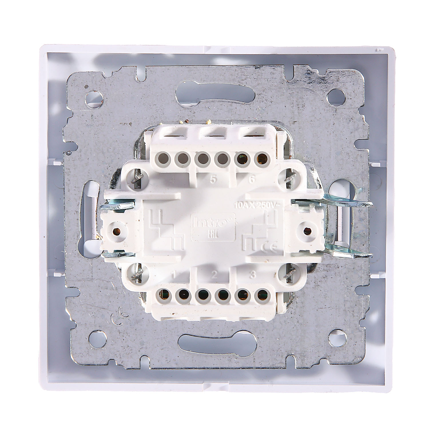 Выключатель Intro Plano СП 2кл. белый 10А-250В IP20 1-104-01