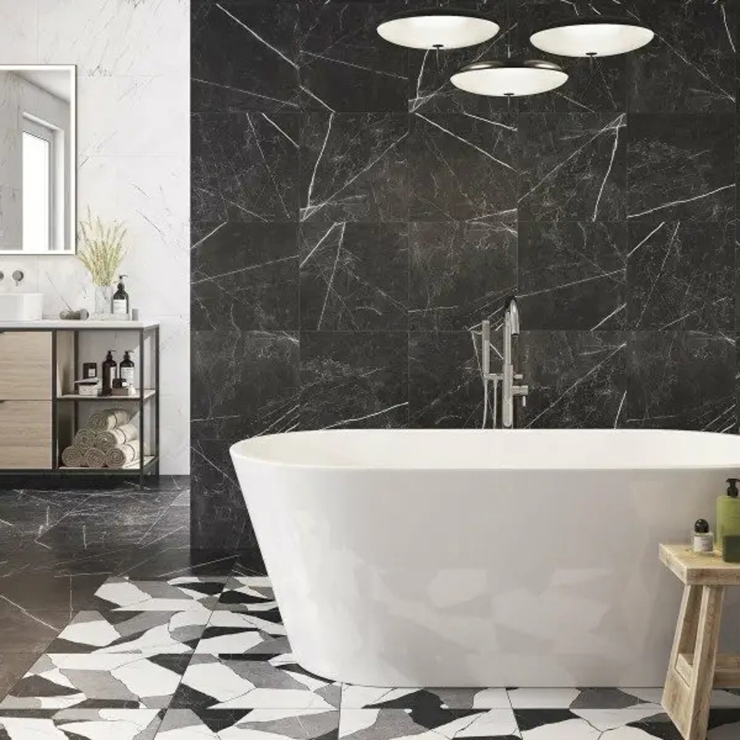 Керамогранит 1.58 м² Cersanit Oriental A16002, 420x420x8 мм, черный