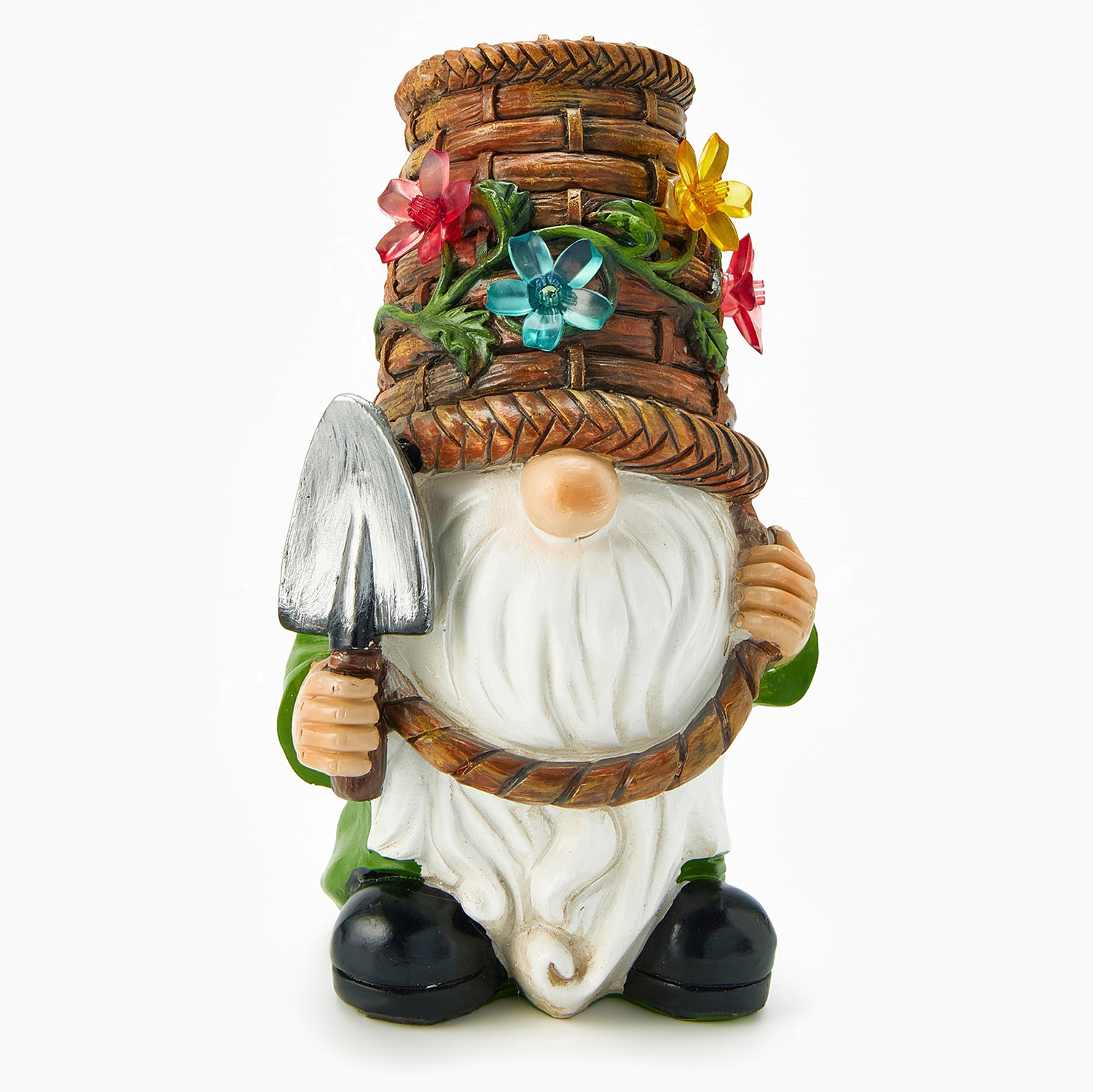 Садовая фигура с подсветкой "Гном с лопатой" 14х13.5х24см   10824128