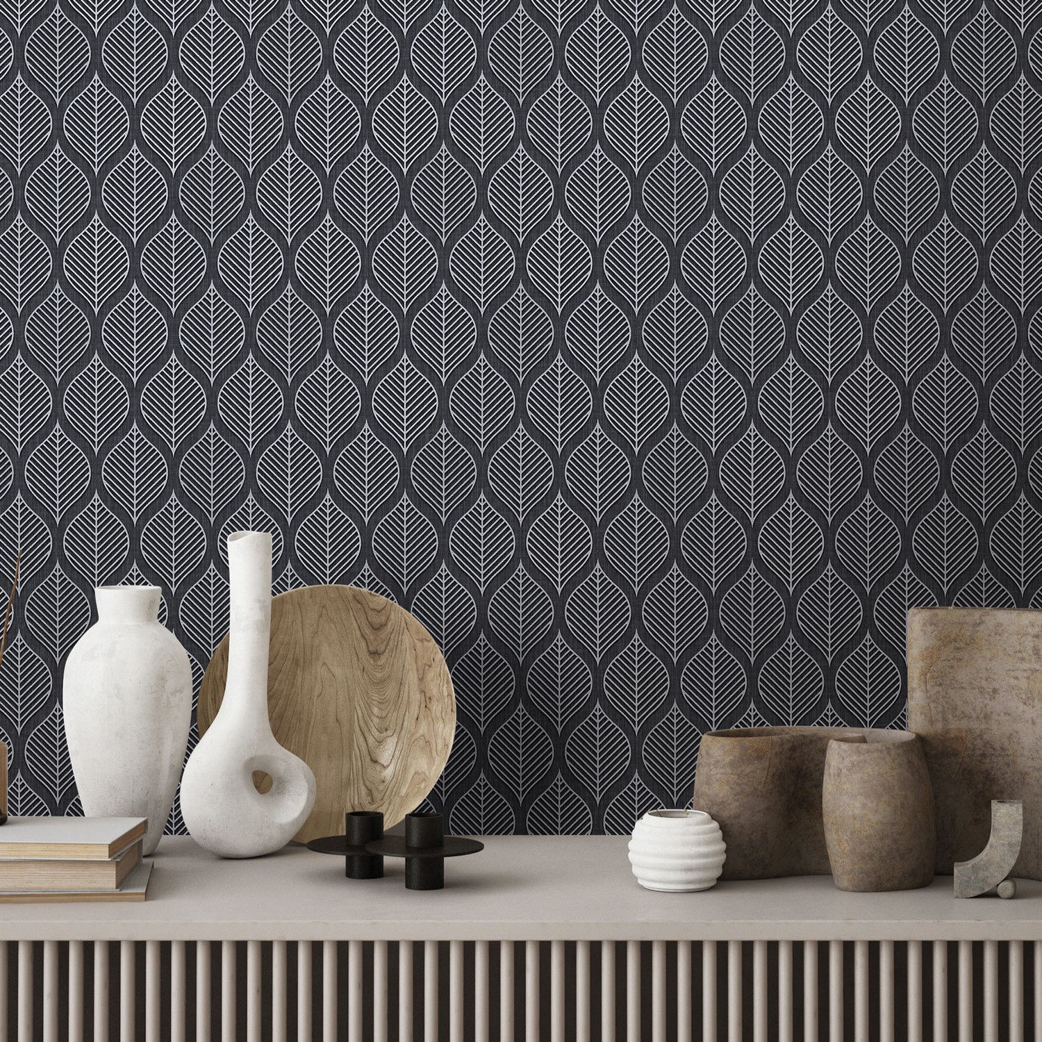 Обои  флиз Victoria Stenova Laura (графит) 588488 1.06*10м *6