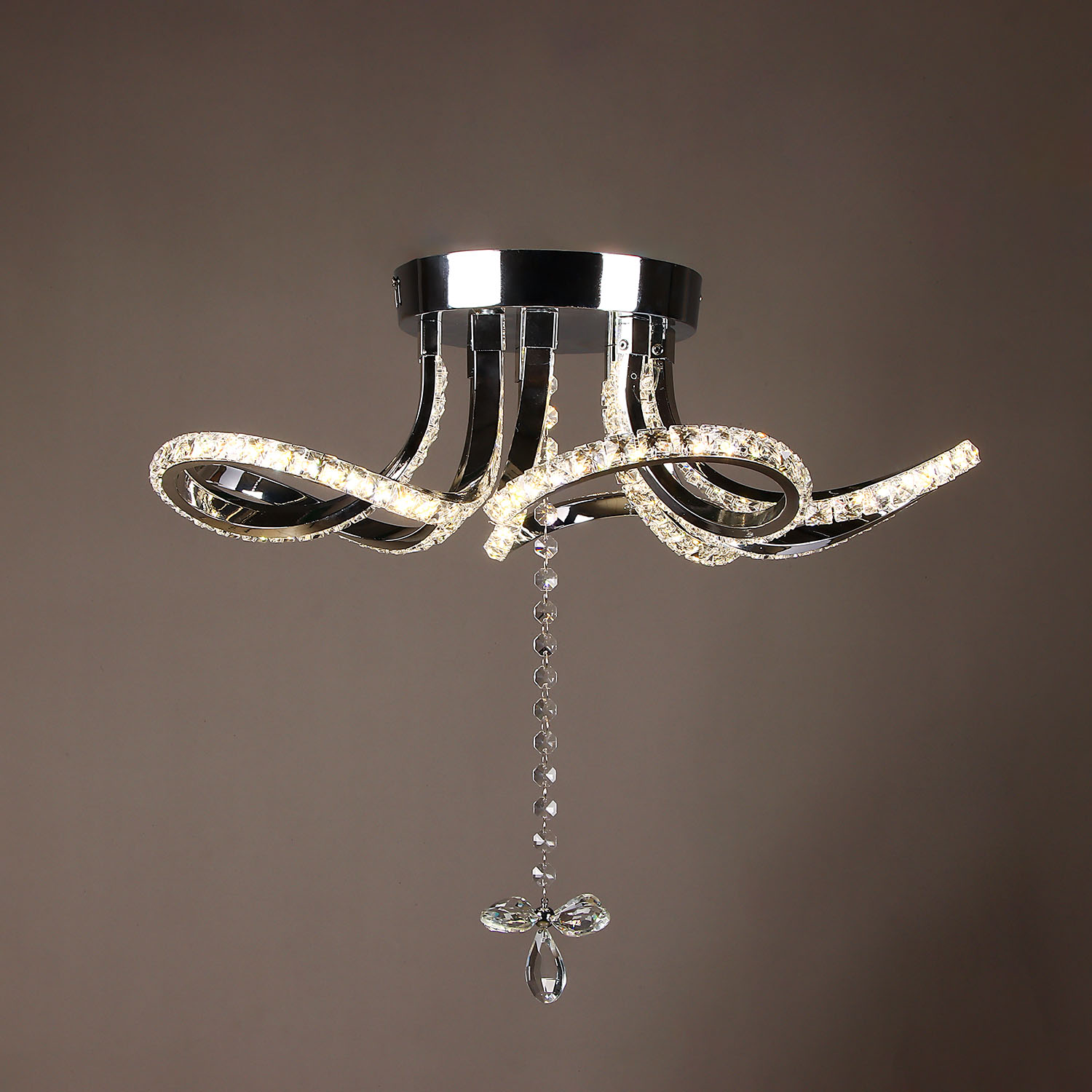 Люстра 8897/130W Chrome 500 мм 3 реж., пульт S=16м2 VERNER LIGHTING *1