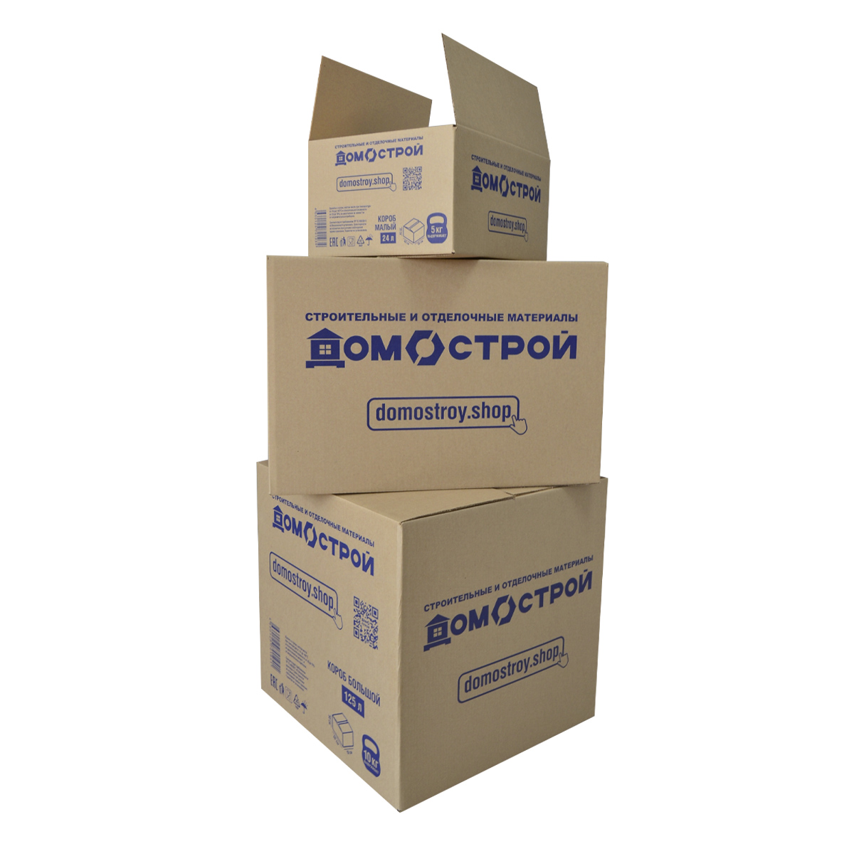 Коробка из гофрокартона ДомоСтрой, 400х300х200 мм