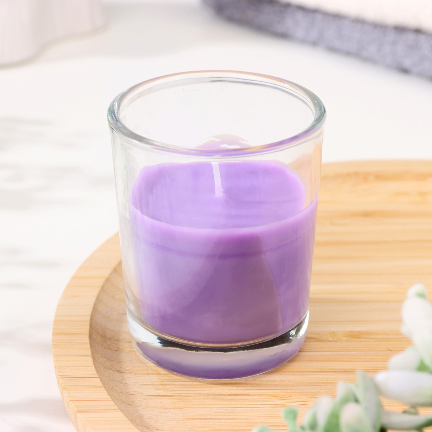 Свеча ароматическая в стекле 5х6см, Лаванда и ментол  9788473