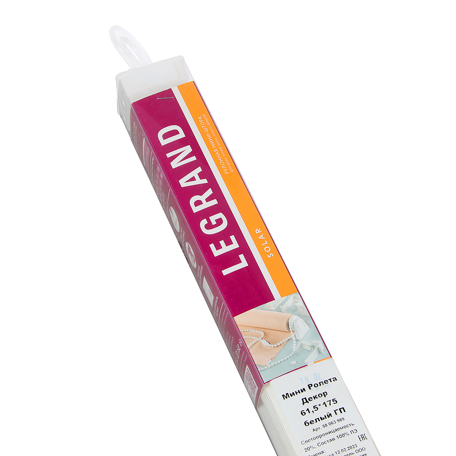 Штора рулонная Декор белый 61,5*175 Легранд *1/6