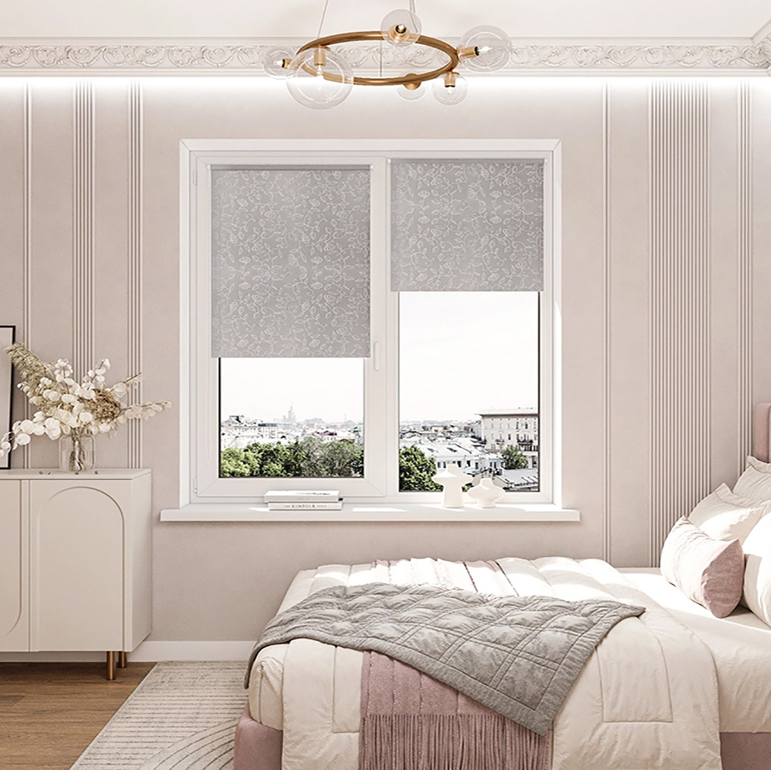 Штора рулонная Леона светло-серый 61,5*175 Легранд *1/6