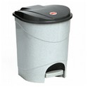 Контейнер д/мусора пластм. с педалью, с откидн. крышкой 7,0л М2890 ("М-Пластика")*1/9
