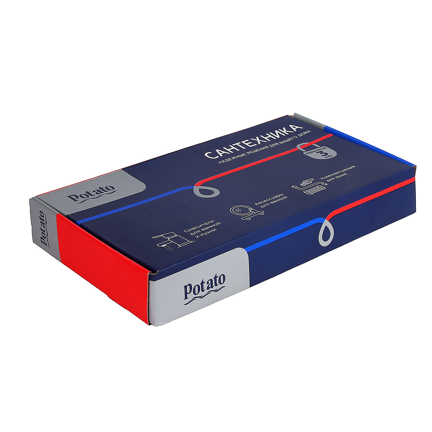 Смеситель для кухни Potato P40303S-2 высокий излив *1/10 Смеситель для кухни Potato P40303S-2 высокий излив *1/10