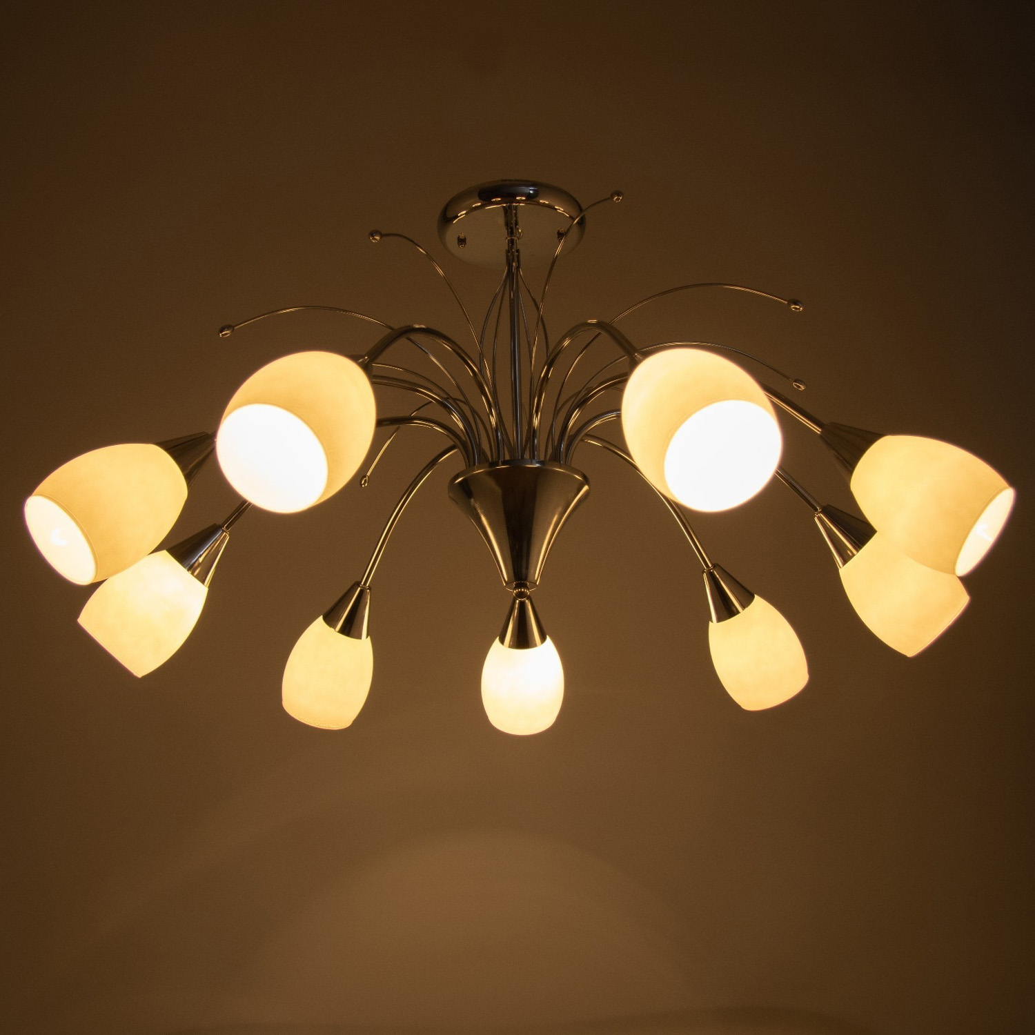 Люстра "Федерика" 9хЕ14 40Вт хром 85х85х40 см BayerLux 9408367 S=18м2 *1