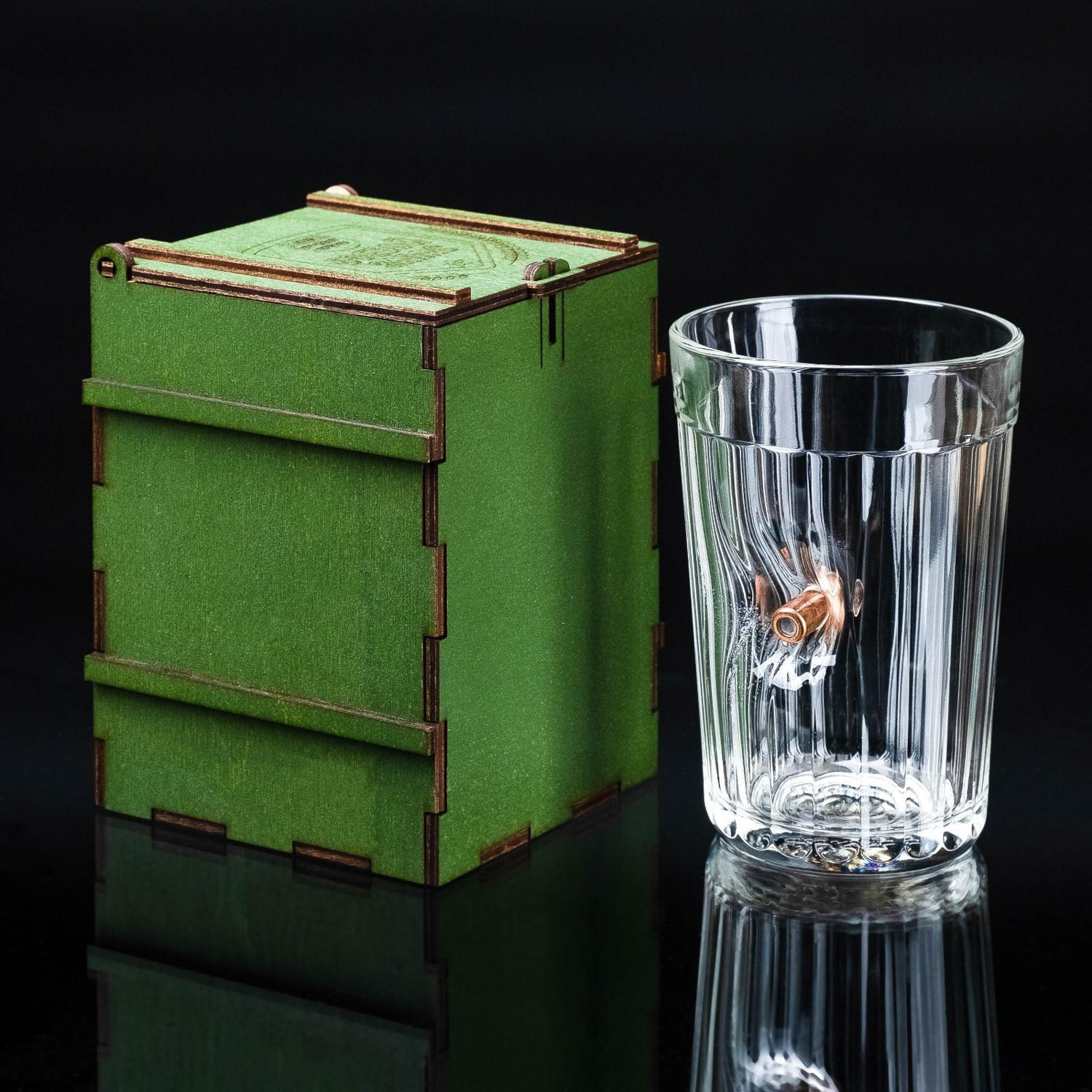 яяяСтакан "Непробиваемый. Боевой запас", с пулей, граненый, 250 мл 5270875