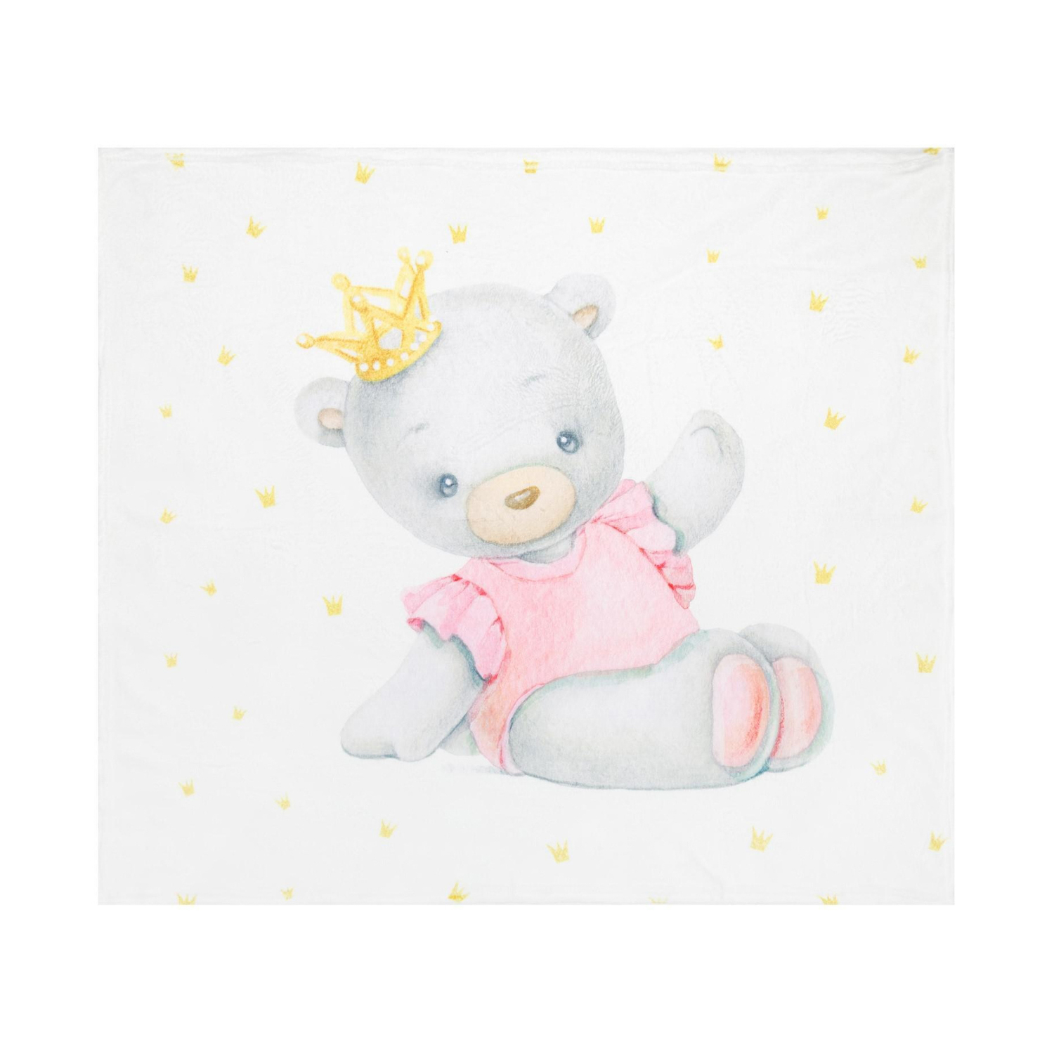 Плед детский"Крошка Я" Принцесса, 100*100 см, корал-флис 160гр/м2,  100% п/э 6948932