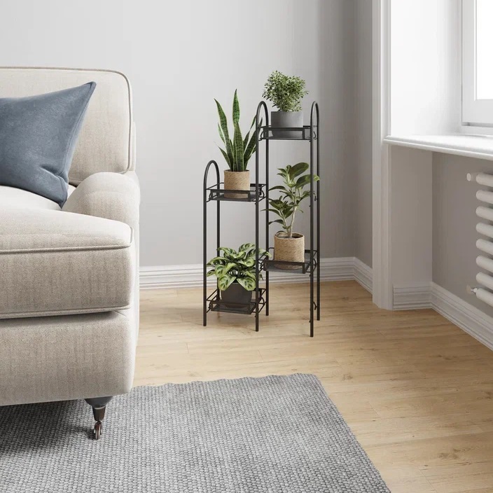 Этажерка для цвет.кашпо металл. "Лира 24" 4-х местн., ш.0,37м,в.0,75м,гл.0,17м Черный ПДЦЛ24Ч *1 Этажерка для цвет.кашпо металл. "Лира 24" 4-х местн., ш.0,37м,в.0,75м,гл.0,17м Черный ПДЦЛ24Ч *1