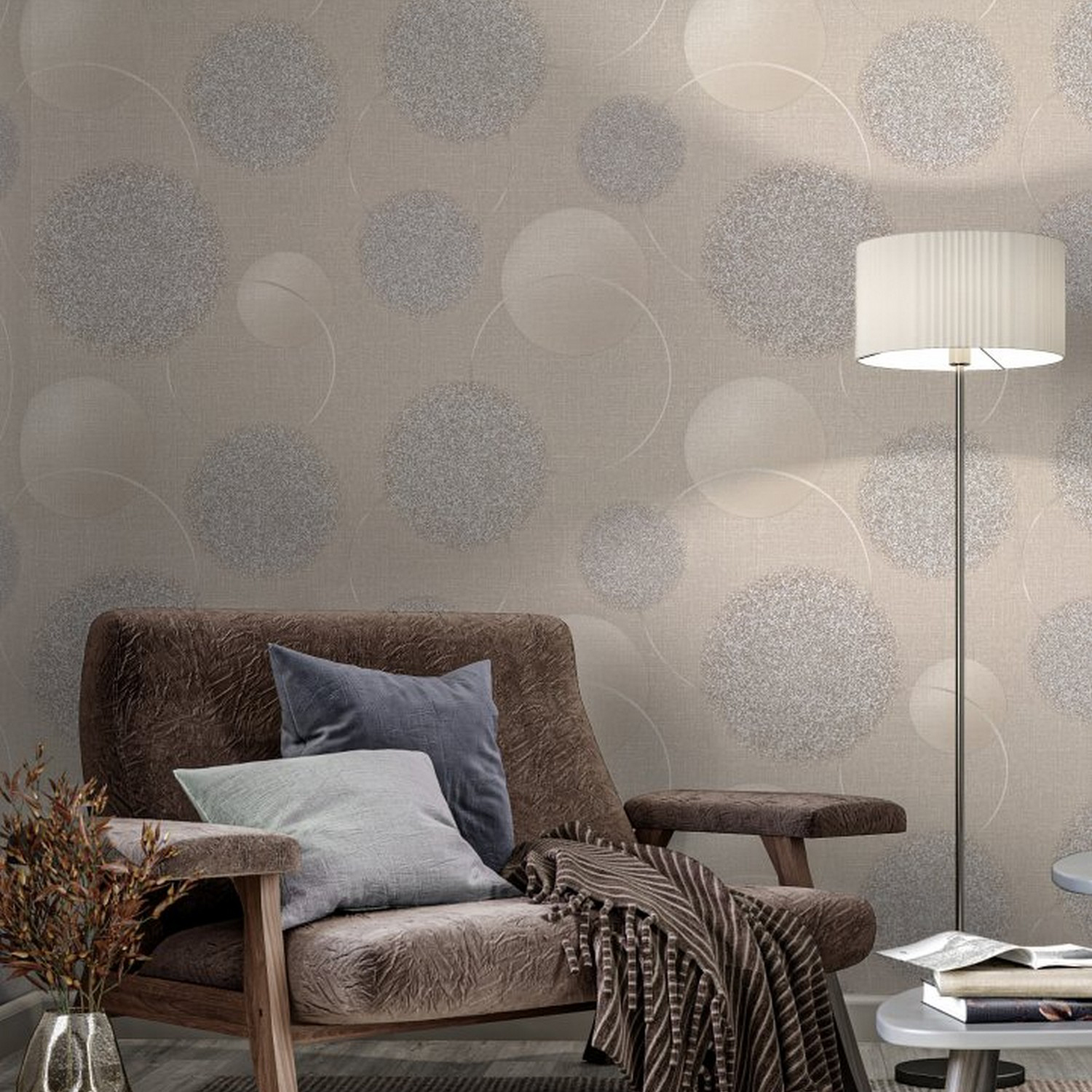 Обои флиз "Палитра" Oliver 2 (беж.) VV72496-22  1,06*10м *1/6