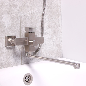 Смеситель универсальный "Potato" плоский излив с переключ. душа, нерж. сталь P22304S  *1/10 Смеситель универсальный "Potato" плоский излив с переключ. душа, нерж. сталь P22304S  *1/10