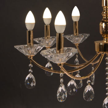 Люстра IL1242-8PPA-29 GD  40Вт Е14 S=30м2  *1