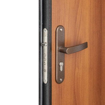 Дверь входная 2050х860х50 мм ПРОМЕТ Спец, левая, медный антик/итальянский орех