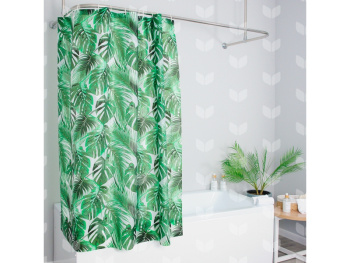 Штора для ванной "V-line" п/эстер 170*180см "Для бережливых" Альба арт. 0522 *1/30