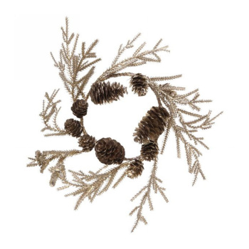 Венок хвойный новогодний "Волшебный иней", 30 см