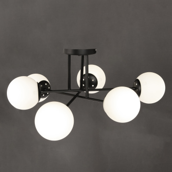 Люстра Verner Lighting N3142/6, 40 Вт, E27, 6 ламп, черный