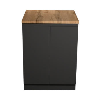 Шкаф напольный 600х850х600 мм BROZEX-WOOD Next, с двумя дверцами, графит