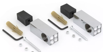 Комплект креплений д/рейлинга хром/стекло HD 50.82.00 *1