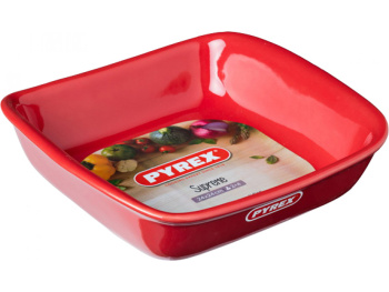 Форма термостекло 24*24 см SUPREME красная, квадратная PYREX SU24SR5/7046 *6 Форма термостекло 24*24 см SUPREME красная, квадратная PYREX SU24SR5/7046 *6