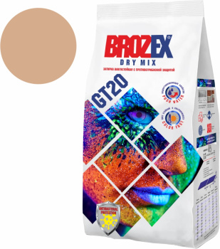 Затирка для швов 2 кг BROZEX GT20, карамель Затирка для швов 2 кг BROZEX GT20, карамель