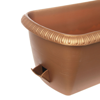 Ящик д/цветов пластм. "Lе Jardin" 60х19х15см с др.реш. прик.вент. Бронза кор.109-5 (Tek.A.Tek)*1/10 Ящик д/цветов пластм. "Lе Jardin" 60х19х15см с др.реш. прик.вент. Бронза кор.109-5 (Tek.A.Tek)*1/10