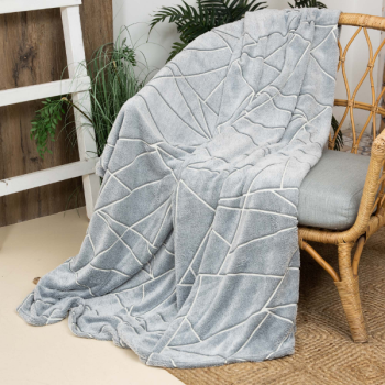 Плед 150*200см фланель Stella Ice shards серый светящийся Casa Conforte *1