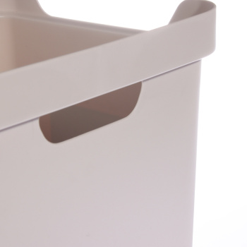 Контейнер д/хранения пластм. "Luxe"18,0л 286х286х286мм св.Бежевый арт.433242634 ("Бытпласт") *1/6