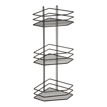 Полка д/ванной Proffero 3-ая угловая 20*20*66см, черная П0002019 *2/10